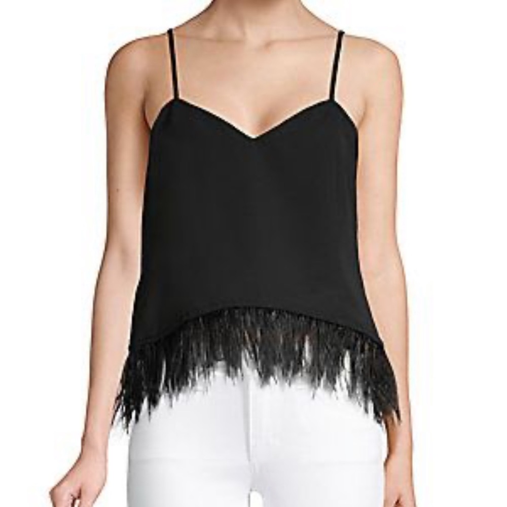 Lea & Viola Feather V-Neck Camisole S NWT
